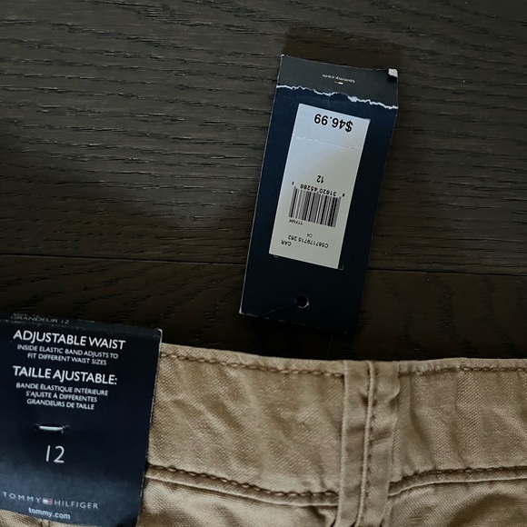 Tommy boys khaki cargo shorts NWT Ret $54 sz 12 - Picture 3 of 4
